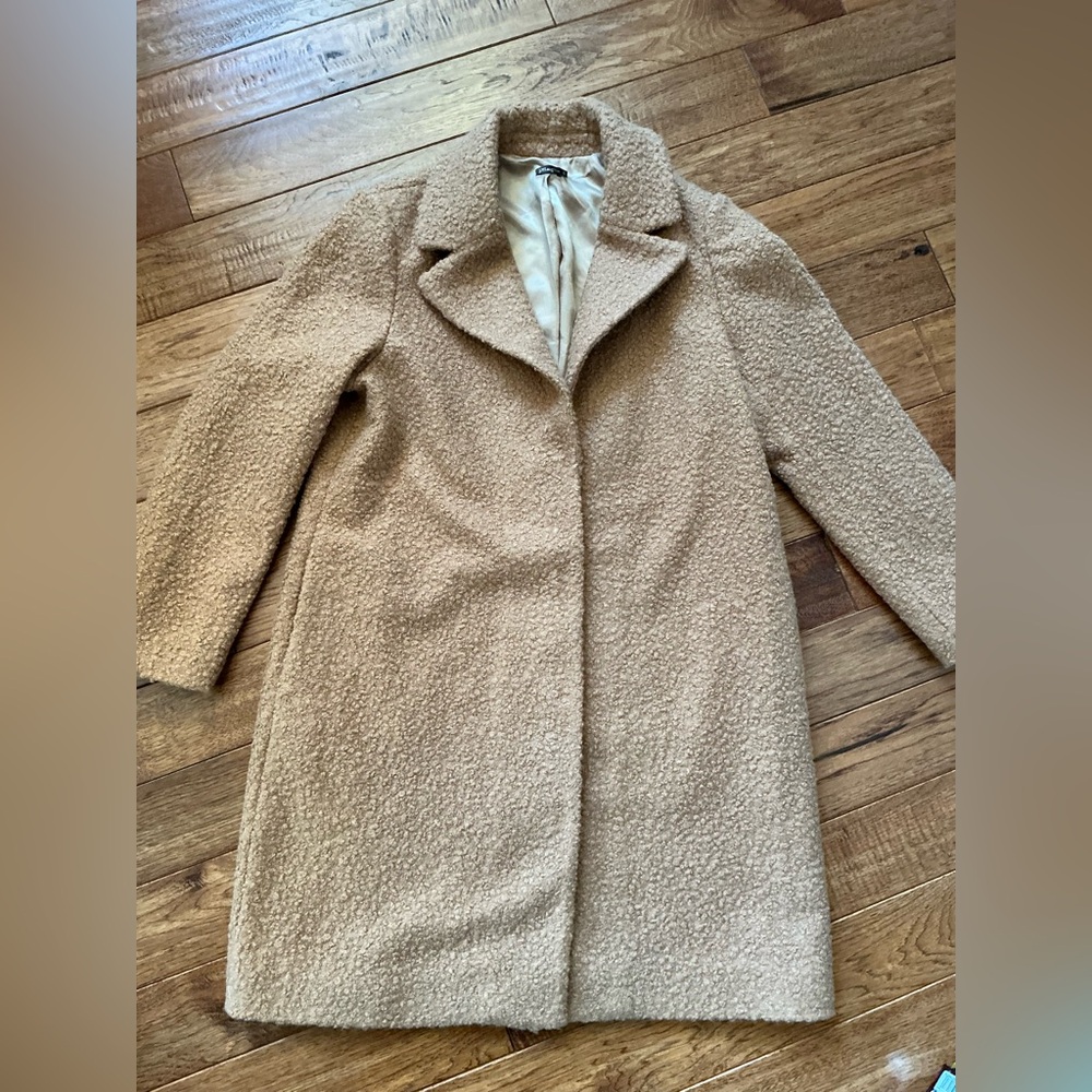 J. McLaughlin Camel Brown Long Teddy Fuzzy Coat, XL - Picture 2 of 10